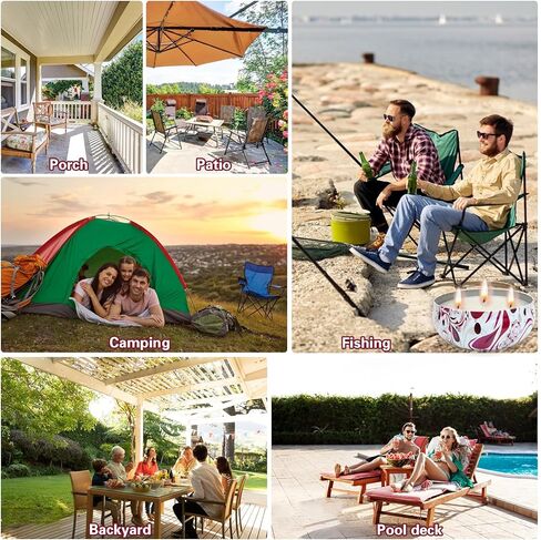 شمعة Citronella في الهواء الطلق ، شموع السترونيلا الكبيرة 3-wick للبناء ، حديقة ، التخييم ، داخلي خارج الزخرفة ، شمع الصويا الطبيعي مع زيت السترونيلا ، 240 ساعة حرق ، 36 أوقية ، 3 عبوات in Kuwait