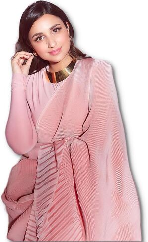 Women's Woven Synthetic Saree With Blouse Piece in Kuwait