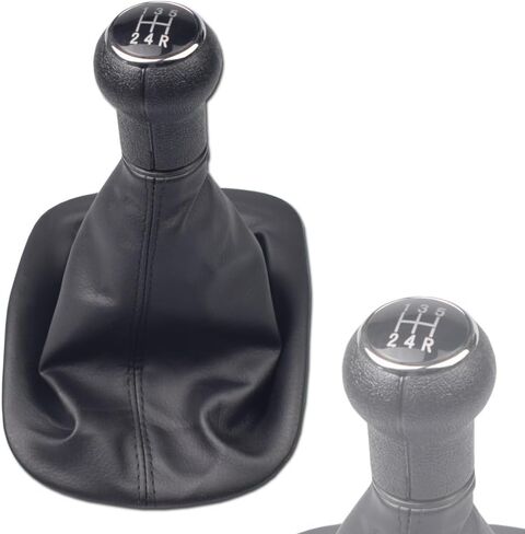 Manual Car Gear Shift Knob Lever Gaiter Boot Cover for Volks-wagen VW Passat B5 B5.5 1997-2005 (Black-5 Speed) in Saudi Arabia