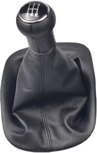 Manual Car Gear Shift Knob Lever Gaiter Boot Cover for Volks-wagen VW Passat B5 B5.5 1997-2005 (Black-5 Speed) in Saudi Arabia