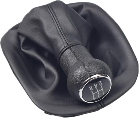 Manual Car Gear Shift Knob Lever Gaiter Boot Cover for Volks-wagen VW Passat B5 B5.5 1997-2005 (Black-5 Speed) in Saudi Arabia