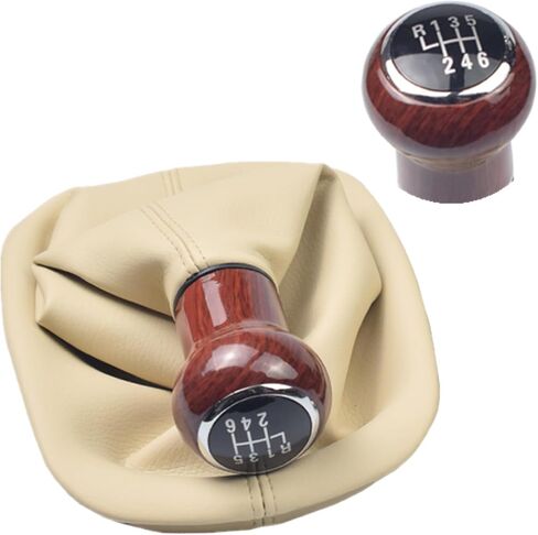 Manual Car Gear Shift Knob Lever Gaiter Boot Cover for Volks-wagen VW Passat B5 B5.5 1997-2005 (Black-5 Speed) in Saudi Arabia