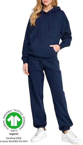 Women's GOTS Certified 100% Organic Cotton Heavyweight Oversized Hoodie Sweatshirt in Kuwait