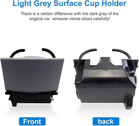 حامل كأس وحدة التحكم في المركز الخلفي يناسب Nissan Frontier Xterra Pathfinder 2005-2019 استبدال OE 96965-ZS00A ، 96965-ZP00C ، 96965-ZP00D- حامل كوب وحدة التحكم في مركز المقعد الخلفي (أسود+ رمادي فاتح) in Kuwait