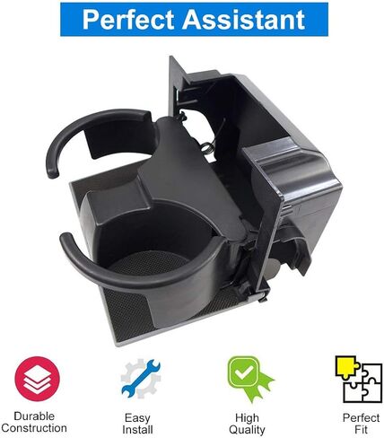 حامل كأس وحدة التحكم في المركز الخلفي يناسب Nissan Frontier Xterra Pathfinder 2005-2019 استبدال OE 96965-ZS00A ، 96965-ZP00C ، 96965-ZP00D- حامل كوب وحدة التحكم في مركز المقعد الخلفي (أسود+ رمادي فاتح) in Kuwait