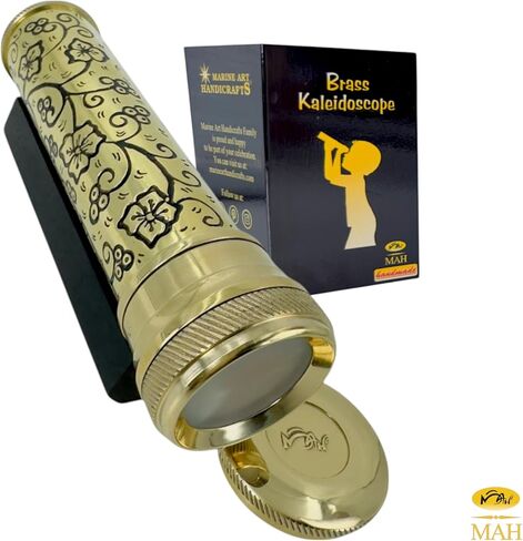 Handmade Brass Kaleidoscope Time Memory to The Next Generation Vintage Collection Magic Kaleidoscope Birthday Gift Educational Gift Sentimental Gift for Kids and Adults Any Age Patterns Will Vary in Saudi Arabia