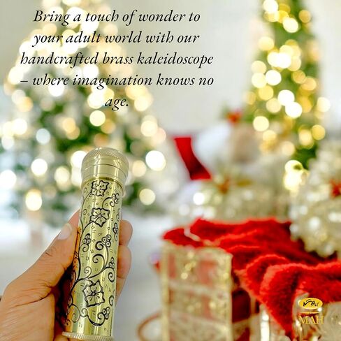 Handmade Brass Kaleidoscope Time Memory to The Next Generation Vintage Collection Magic Kaleidoscope Birthday Gift Educational Gift Sentimental Gift for Kids and Adults Any Age Patterns Will Vary in Saudi Arabia