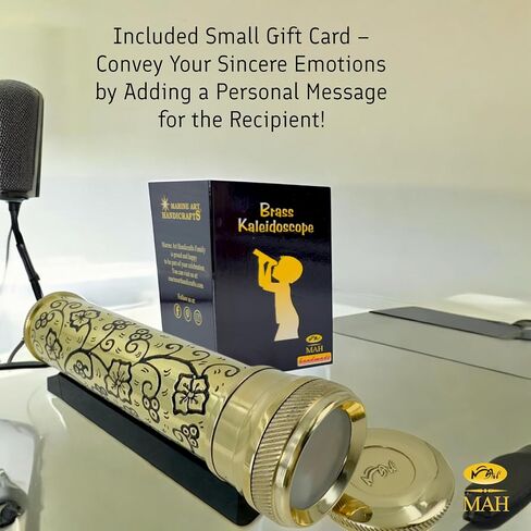 Handmade Brass Kaleidoscope Time Memory to The Next Generation Vintage Collection Magic Kaleidoscope Birthday Gift Educational Gift Sentimental Gift for Kids and Adults Any Age Patterns Will Vary in Saudi Arabia