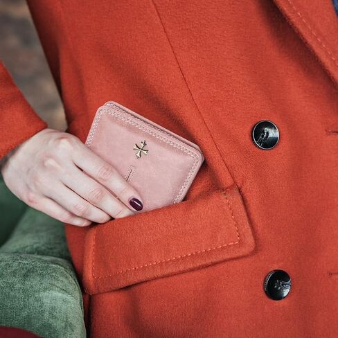 Kunwfnix Wallet Women Leather Leather Wallet Slim Wallet Bifold Womens Wallet with Zipper Coin Pocket Id Windows (Red 933) in Kuwait