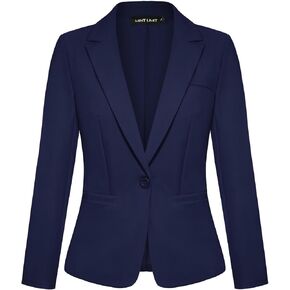 MINTLIMIT Long Sleeve Casual Blazer Button Front Work Office Lapel Collar Blazers Business Lightweight Jacket with Pockets