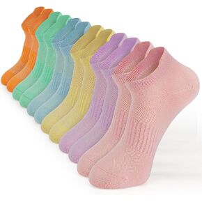 Breslatte 6pairs Ankle Socks for Women Men Breathable Mesh Low Cut Socks Soft Cotton Daily Athletic