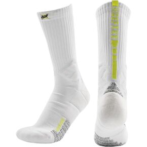 Basketball Socks for Men, Performance Cushioned Men's Athletic Crew Socks, Anti-Slip Sports Socks