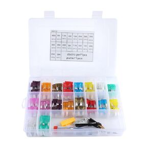 180PCS Car Fuses Assortment Kit Car Fuse Tester Fuse Puller Automotive Fuses Replacement Standard and Mini Car Fuses 5A/10A/5A/20A/25A/30A/35A/40A