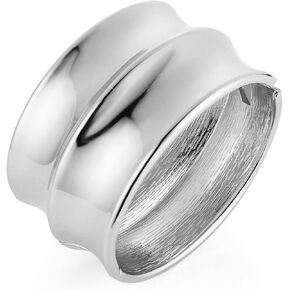 HZMAN 7.0Inch Chunky Bracelets for Women Thick Wide Bangle Bracelet Irregular Open Hinge Wrist Cuff Bracelet Jewelry Gift