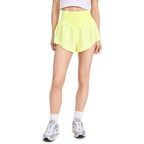 Free People Women's Standard Carpe Diem Shorts, Sour Citrus