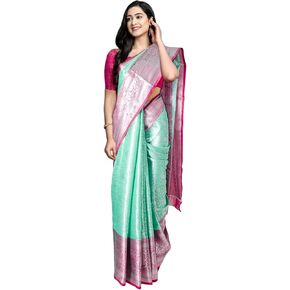 Chandrakala Banarasi Saree for Women with Unstitched Blouse Piece Indian Wear (1421) in Kuwait
