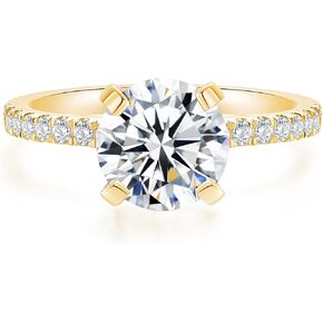 IMOLOVE MOISSANITE الخطوبة خاتم D COLOR VVS1 Clarity Moissanite خواتم الخطبة للنساء خواتم الزفاف للنساء 1-2CT LAB التي تم إنشاؤها حلقات الماس على حجمها 4-11