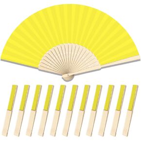 12 Pcs Decorative Hand Fan Foldable, 8.3 Inch Folding Fan Line Dancing Popping Paper Fans Chinese Fan with Thick Bamboo Frame for Wedding, Dancing, Party DIY Decoration (Black)