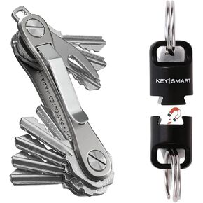 KeySmart Rugged Key Holder (Titanium) & MagConnect