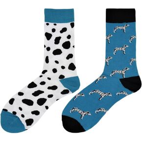 Real Sic Fun Socks for Men and Women - Cozy Cotton Dress Socks with Colorful Designs - Cool, Casual, Mismatch Patterned