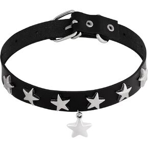 Sacina Gothic Black Star Rllar ، Goth Punk Black Choker ، Assume Christmas Jewelry Gift for Women