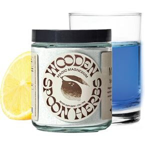 Magic Magnesium by Wooden Spoon Herbs | Magnesium Supplement Citrate Powder for Calming, Nighttime Relaxation, Gut Health & Muscle Relaxation | Spirulina Blue Lemonade – 3.7 oz