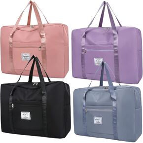 INVODA Travel Duffel Bag For Women and Men Waterproof Expandable Weekender Overnight Bag Carry on Tote Bag Dry Wet Separation Swim Sports Travel Gym Bag (Light Pink) in Kuwait