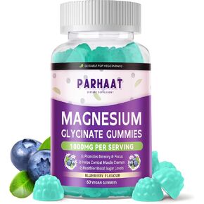 Magnesium Glycinate Gummies - Sugar Free Magnesium Potassium Supplement with Vitamin D, B6, CoQ10 for Calm Mood & Sleep Support - 60 Raspberry Chews in Saudi Arabia