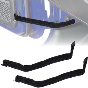 2 PCS STRAP ، أحزمة الحد من الأبواب ، محدد فحص باب التأرجح الشاق مع سحاب لحماية الأسلاك ، متوافقة مع Jeep 2007-2024 Wrangler JK JKU ، 2018-2024 JL JLU