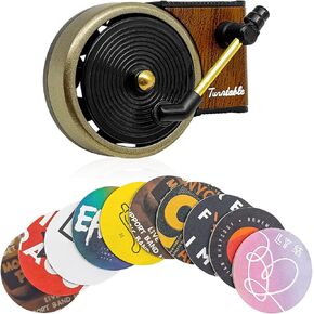 Record Player Air Freshener Car Vent Clip - Retro Record Player Design with 10 Pieces Aromatherapy Tablets Replacement Pads - Car Fragrance Diffusers Inter Decor Accessories