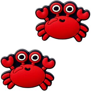 Crab Shoe Charms - Cute Animal Decoration Charms Gift for Boys Kids Teens and Adults - Set of 2