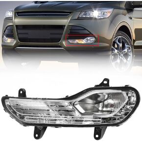 Left Front Fog Light Compatible with Ford Escape 2013 2014 2015 2016, Driver Side FO2520189 FO2521189