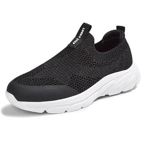 LUCKY STEP Boys Girls Slip On Sneakers Breathable Mesh Walking Shoes Lightweight Casual Running Athletic for Little Kids
