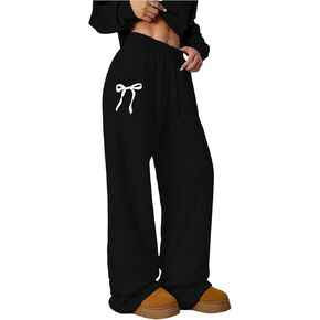 Soly Hux Women's Tweatpants تنحني الرباط الرباط مرن عريض الساق مع جيوب
