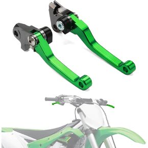 Motorcycle Brake Clutch Lever Pivot Levers Set Adjustable CNC for KX250F KX450F 2013-2018 KX250 2019-2020 Dirt Bike Green