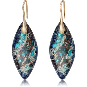 Natural Stone Earrings Multishape Dangle Drop Earrings Boho Stone Earring for Women