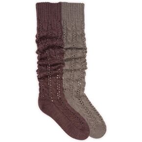 Muk Luks Women's Slouch Knit Cable (حزمة زوجان)