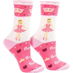 Women's Nutcracker Ballet-Inspired Novelty Socks- Soft & Lightweight, Ballerina Patterns, Unique Gift, Sizes 5-10