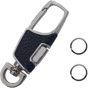 Car Key Chain, Heavy Duty Car Keychain with Anti-Lost D Ring, Metal Car Key Rings Key Fob for Men Women Presents (Black)