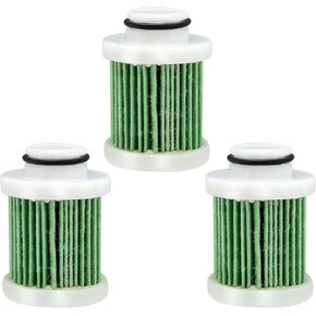 Tvent 6D8-24563-00-00 Fuel Filter Element 6D8-WS24A-00-00 18-79799 Replace for Yamaha F50 F60 F70 F75 F90 F115 LF115 T50 T60 50HP-115HP Outboard Motor with 3 Pack