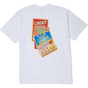 Huf Lucky Short Sleeve Tee-تي شيرت الرجال الأيقوني مستوحى من ثقافة التزلج