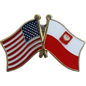 USA American & Poland Eagle Country Flag Bike Hat Cap lapel Pin