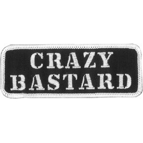 Hot Leathers Crazy Bastard Patch (4" Width x 2" Height)