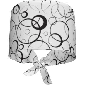 Mushrooms Snails Butterflies Breathable Scrub Hat for Nurses & Doctors Adjustable Working Cap with Moisture-Wicking Fabric
