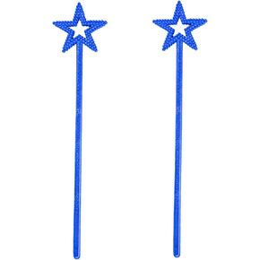 2PCS Star Wand, Children's Creative Handheld Pentagram Plastic Magic Wand, Role-Playing Enlightenment Toys, Educational and Creative Performance Props (Green)