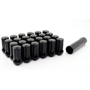 مجموعة من 24 Veritek 14x1.5mm 1.75 بوصة 44 ملم الطول الكلي للبطلين الأسود محرك الأقراص جوز الحبال 21 مم 22 مم مفتاح لتشيفي فورد GMC Nissan Toyota ما بعد البيع العجلات الشاحنة سيارات الدفع الرباعي المخصصة VPE-14153809LSBK