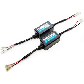 SOCAL-LED 2x C20 HB4 9006 LED وحدة فك ترميز قوية في Canbus رمز خطأ تحذير إلغاء محول مرحل مضاد للوميض (يناسب: 9005، 9012، 9140، 9145، H10)
