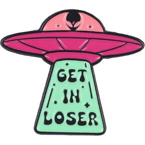 Adventure Enamel Pins, Get In Loser Brooch For Camper, Alien UFO Aesthetic Badge, Camping And Nature Lover Gift, Camper Hiker Brooches, Go Outdoor Badges, Wanderlust Pin Jewelry Accessories