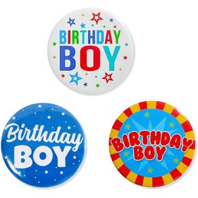 3pcs Happy Birthday Badge Pins It's My Birthday Button Emblems Pins Birthday Party Decorations for Women