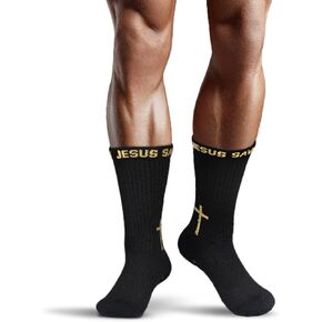 Grip Cross Sock, Unisex Sports Anti-Slip Grip Socks with Rubber Dots for Yoga for Soccer Christian Gift